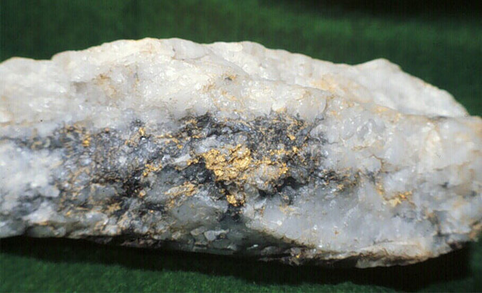 Gold in quartz